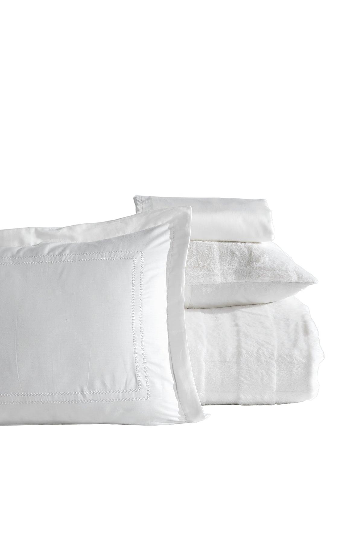 Comfort Çeyiz Seti Emma Çift Kişilik 6 Parça Beyaz - Elart Home