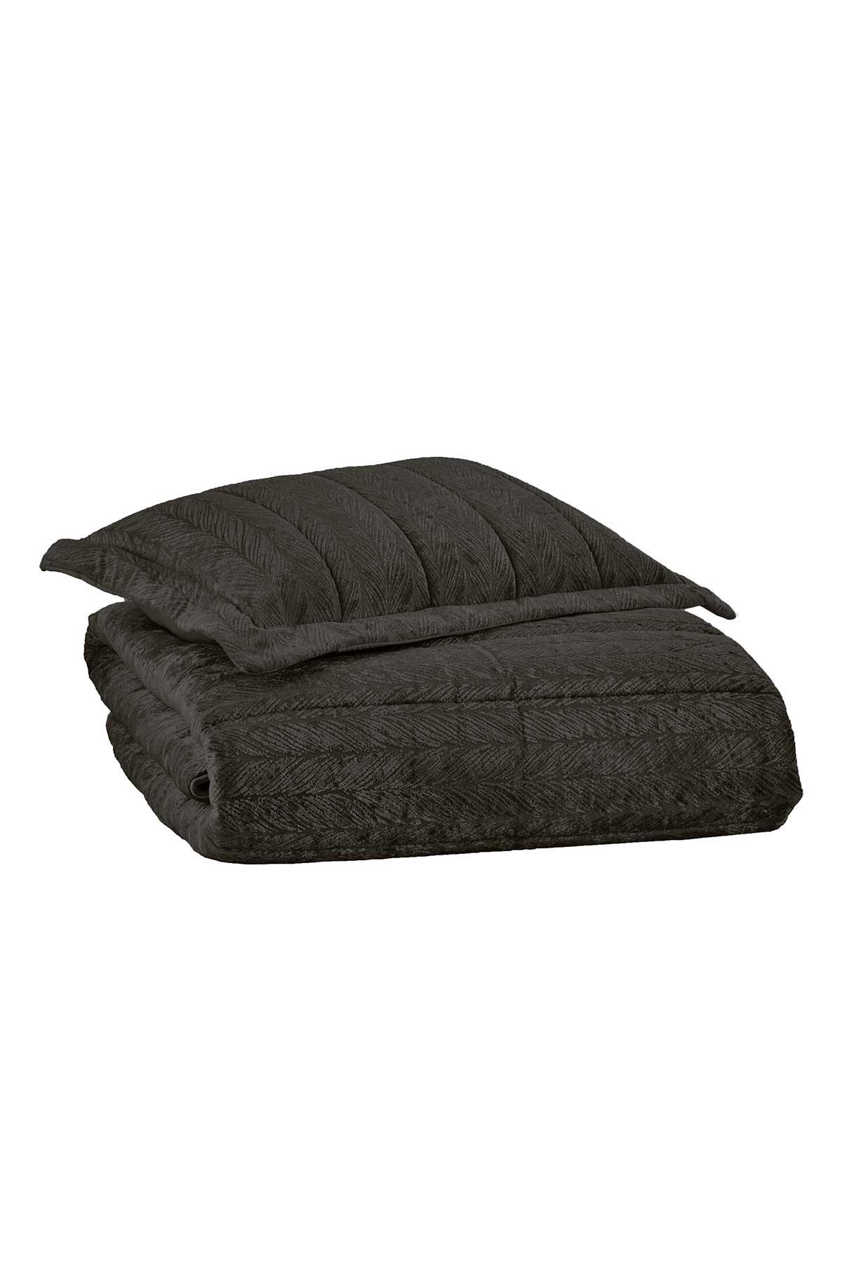 Velvet Kadife Comfort Set Modern Uyku Seti Tek Kişilik Antrasit 2 Parça - Elart Home