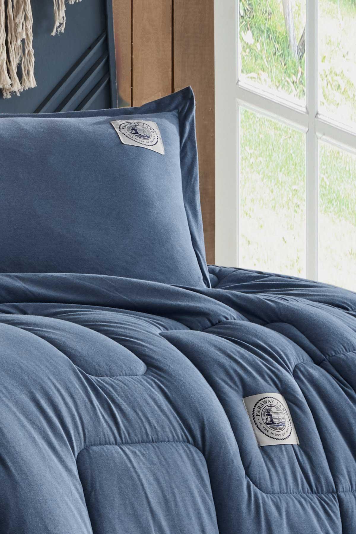 Kapsül Comfort Set Modern Uyku Seti Çift Kişilik Mavi - Elart Home