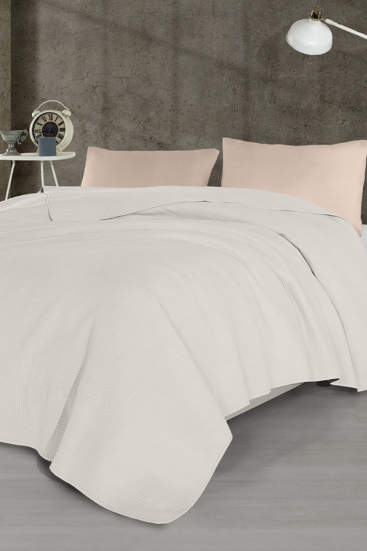 ELART Pandora Çok Amaçlı Yatak Örtüsü Tek Kişilik (160x220 cm) Krem