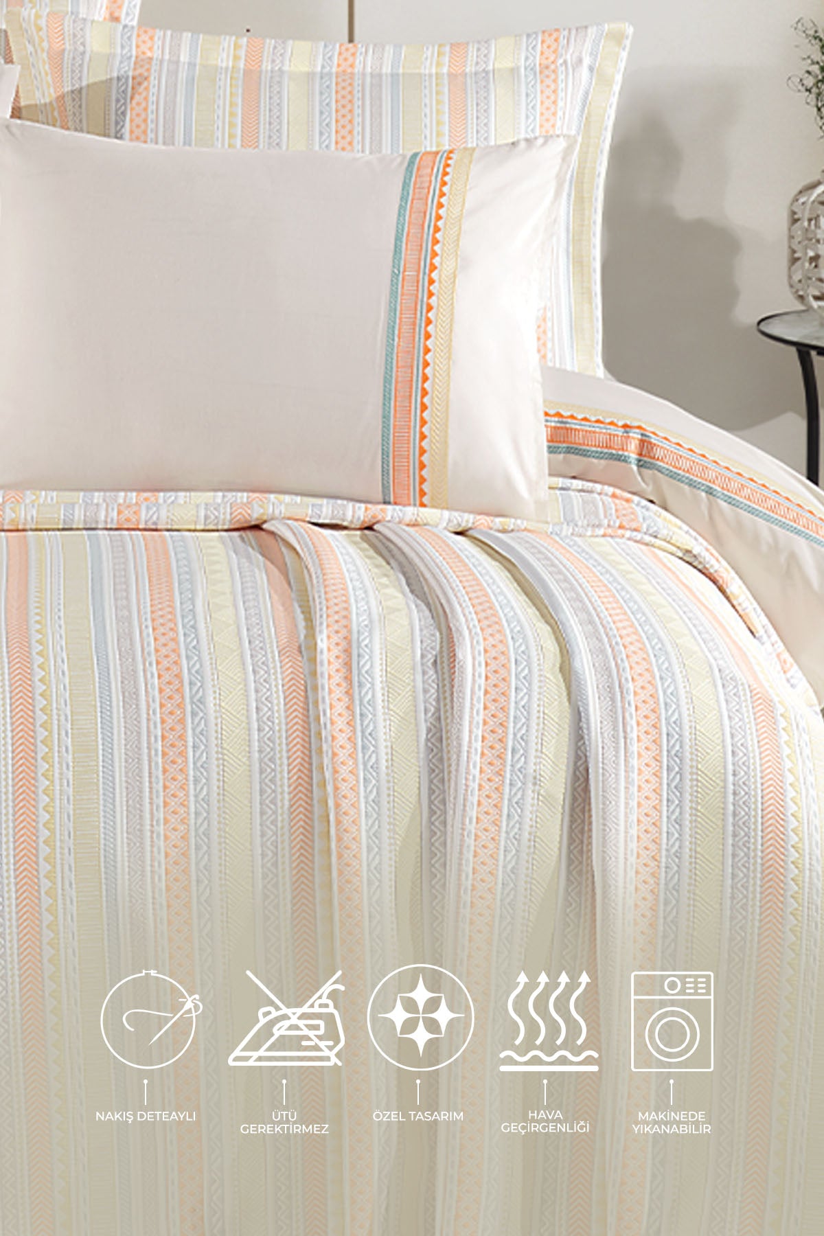 ELART Mellow Modern Çeyiz Paketi 7 Parça (240x250 cm) Tarçın