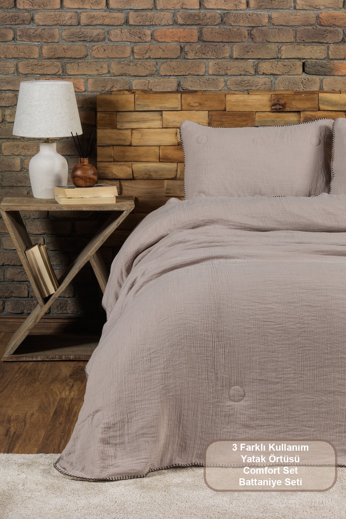 ELART Palermo Comfort Uyku Seti Tek Kişilik 2 Parça (160x220 cm) Bej