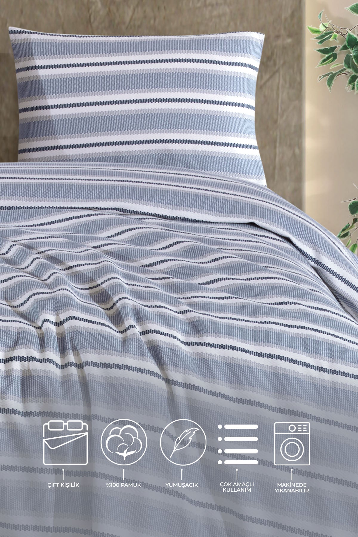 ELART Scatt Pike Çift Kişilik (200x220 cm) Mavi