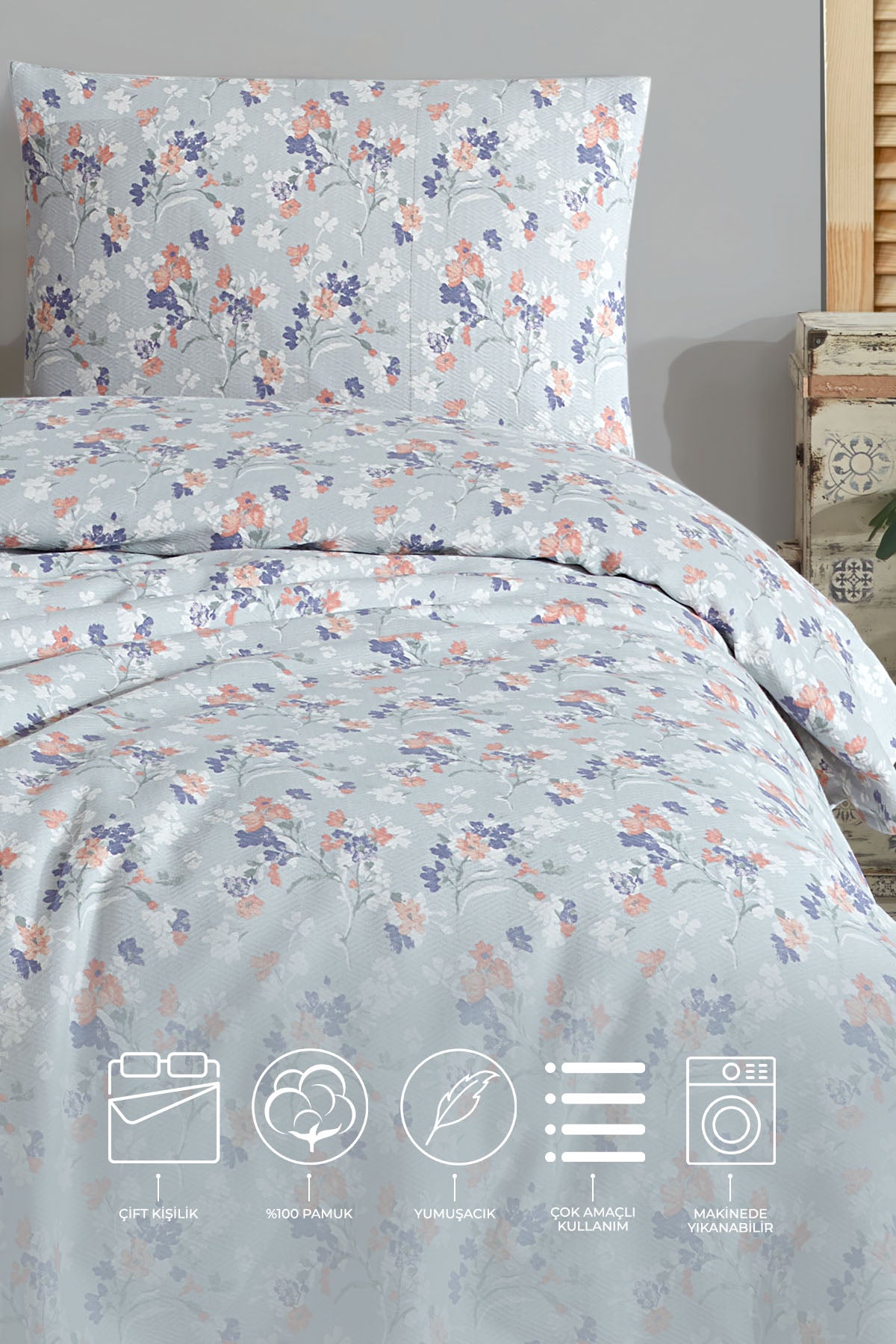 ELART Floret Pike Çift Kişilik (200x220 cm) Yeşil