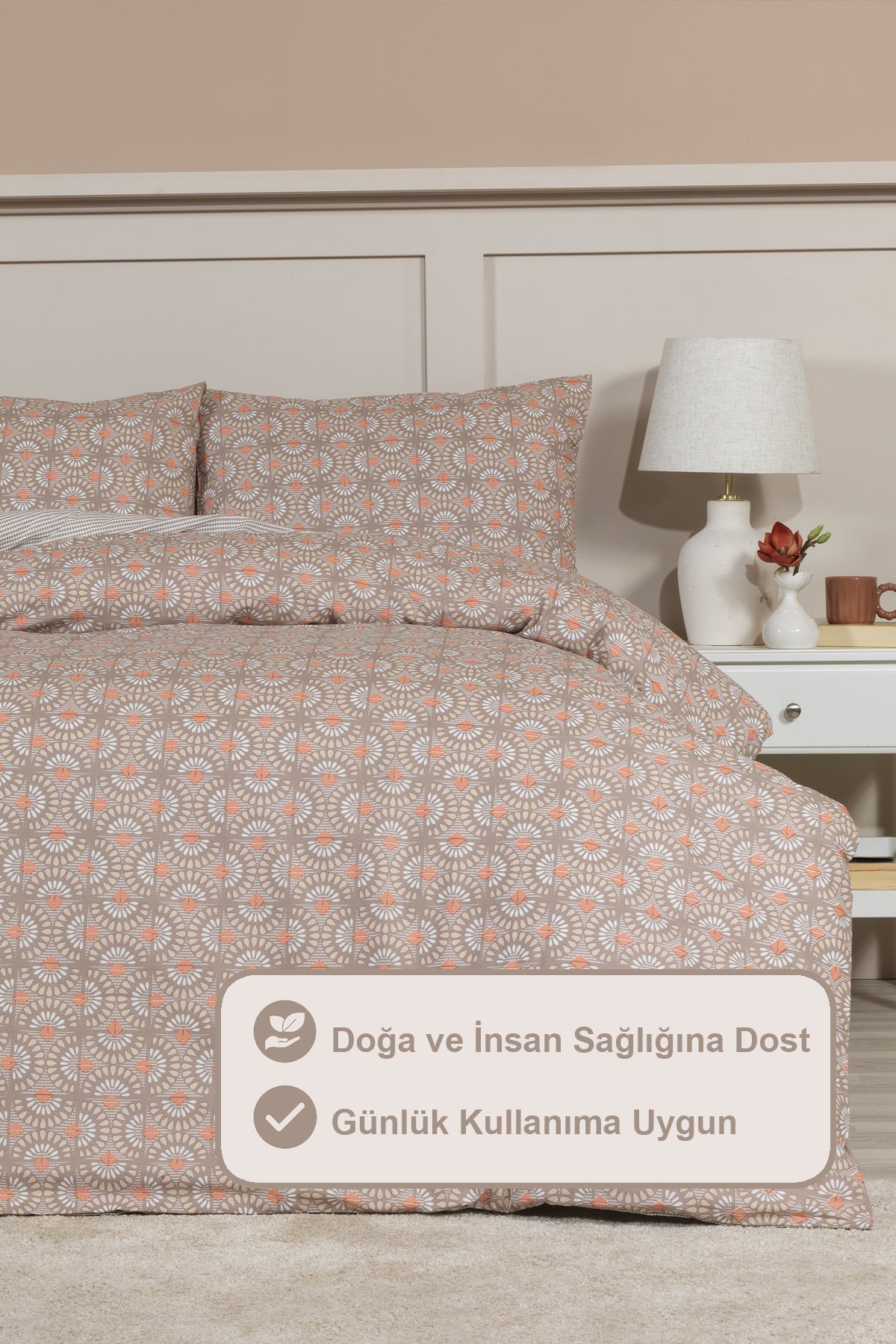 ELART Castor Nevresim Takımı Tek Kişilik (160x220 cm) Bej