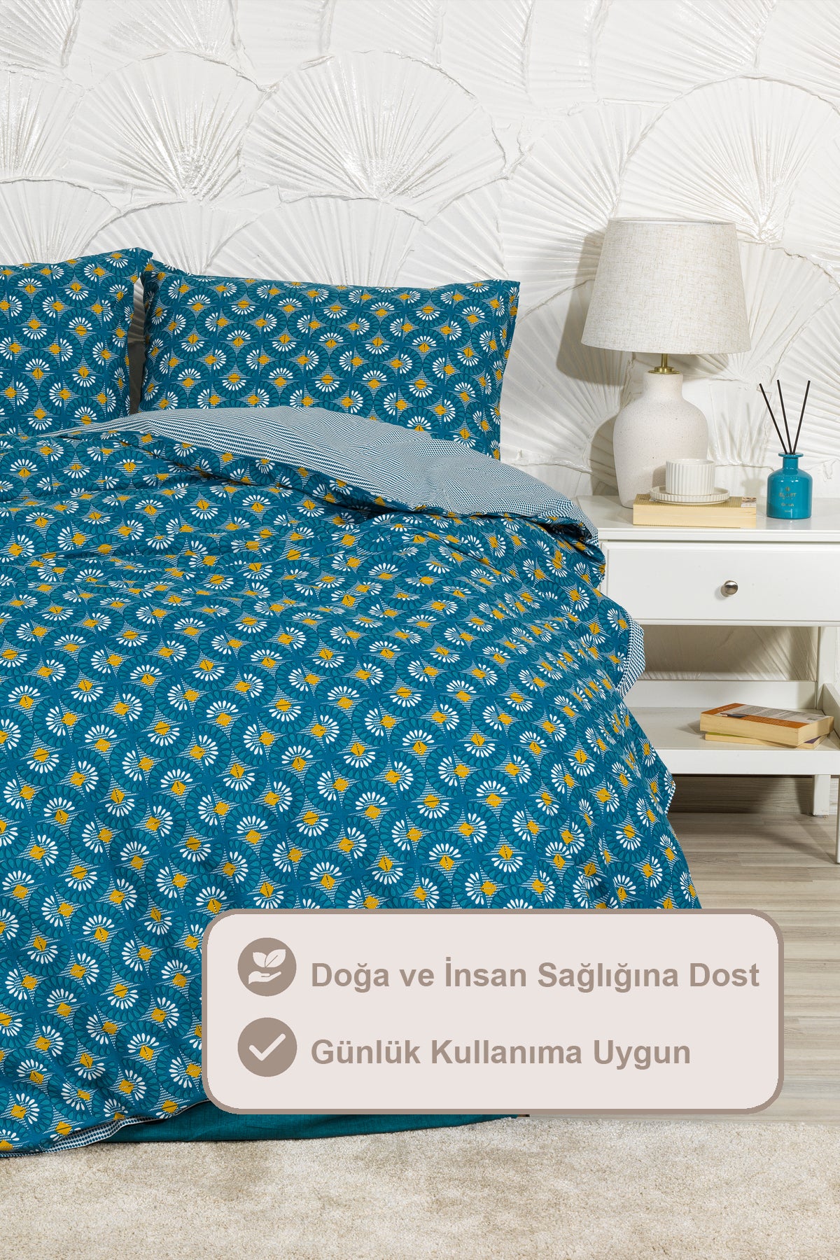 ELART Castor Nevresim Takımı King Size (240x220 cm) Yeşil