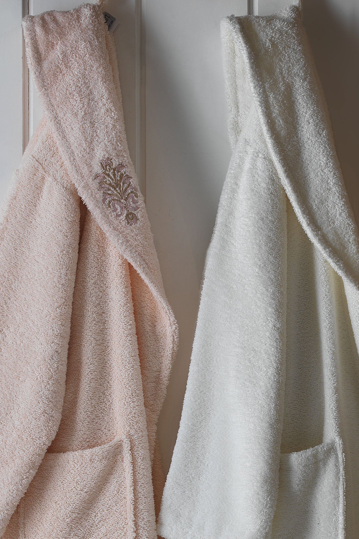 ELART Oscar Bornoz Aile Seti Nakışlı 6 Parça Cappuccino