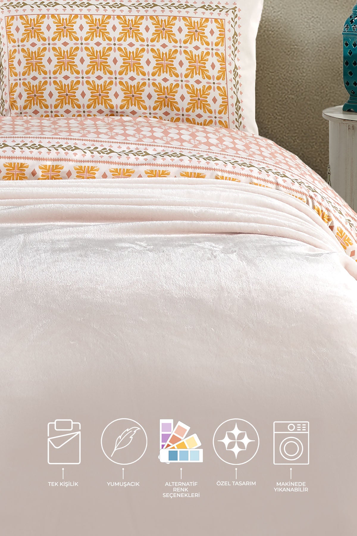 ELART Calinda Batttaniye Tek Kişilik (160x220 cm) Krem