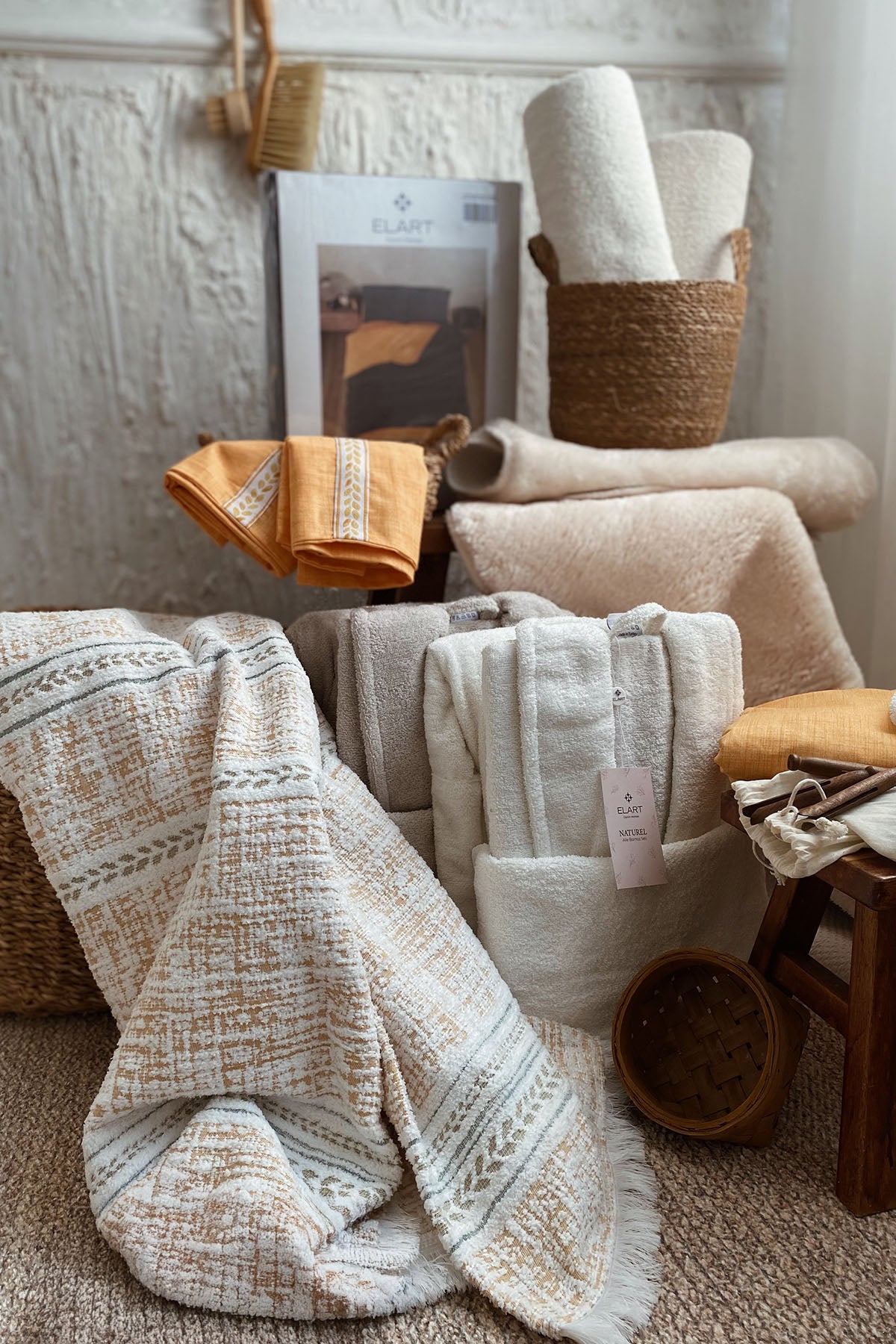 ELART Nish 16 Parça  Modern Çeyiz Seti Sarı