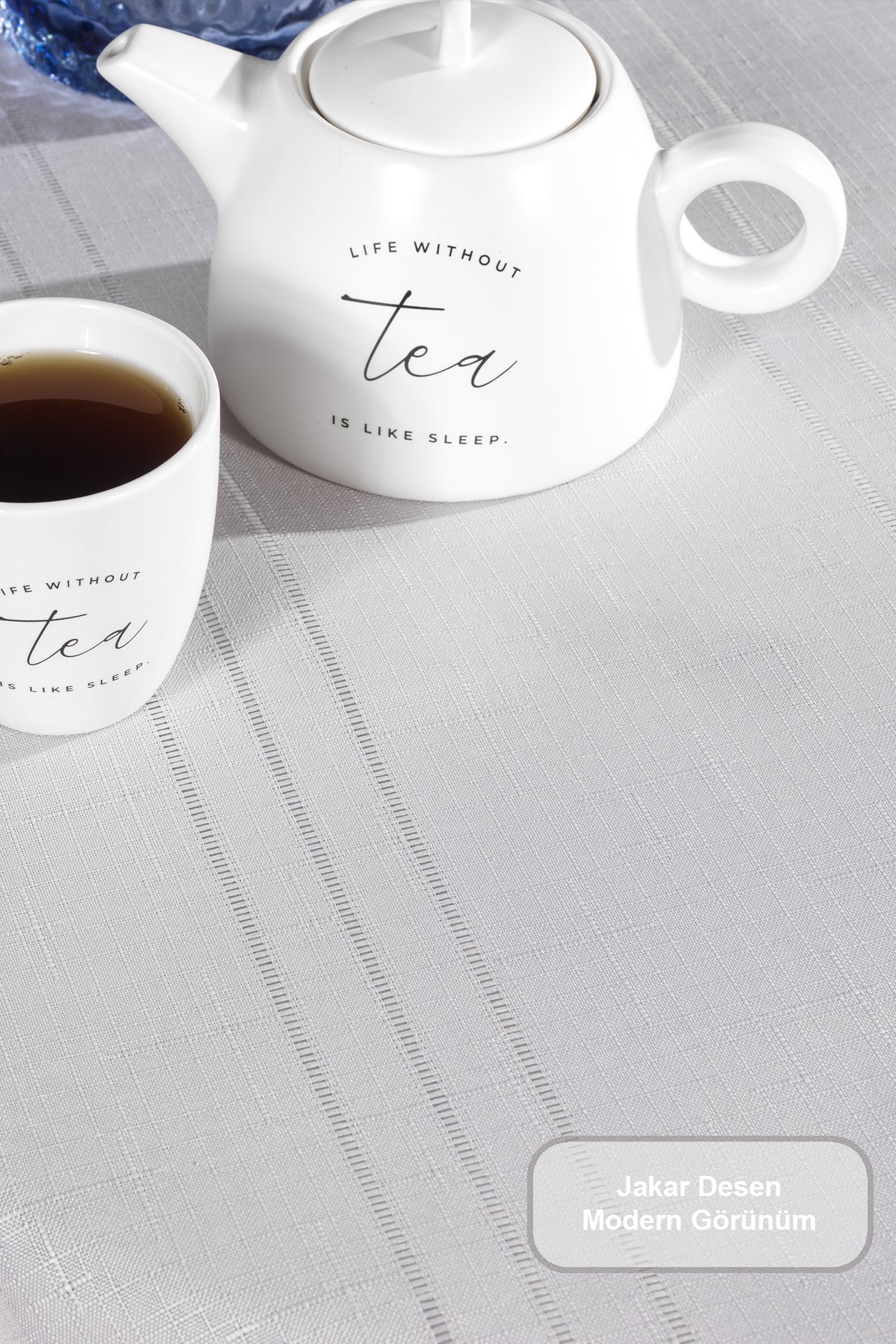 ELART Dream Masa Örtüsü Dertsiz Yuvarlak Gri (160x160 cm)