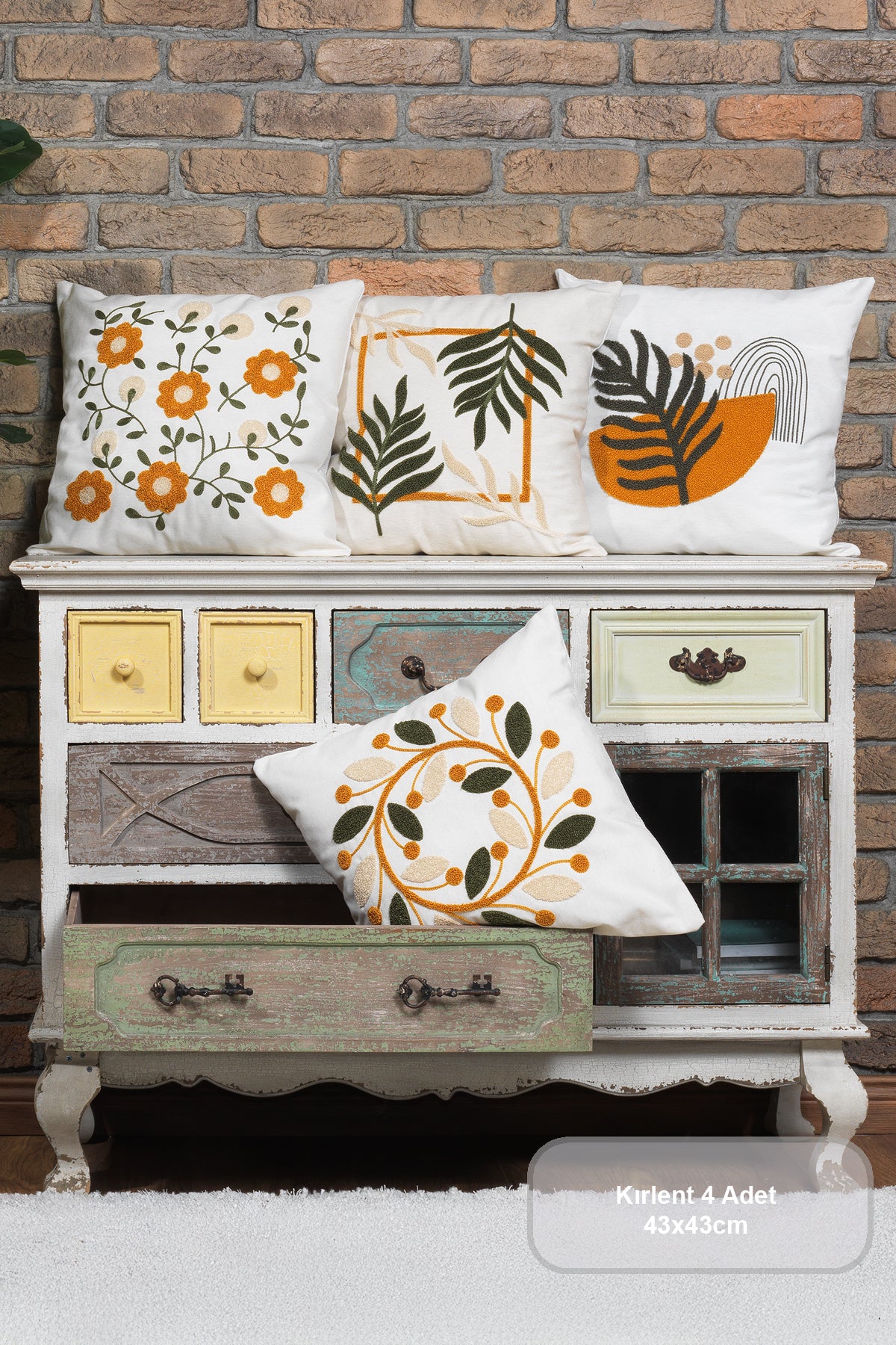 ELART Daisy Kırlent Kılıfı 4 Adet (40x40 cm)