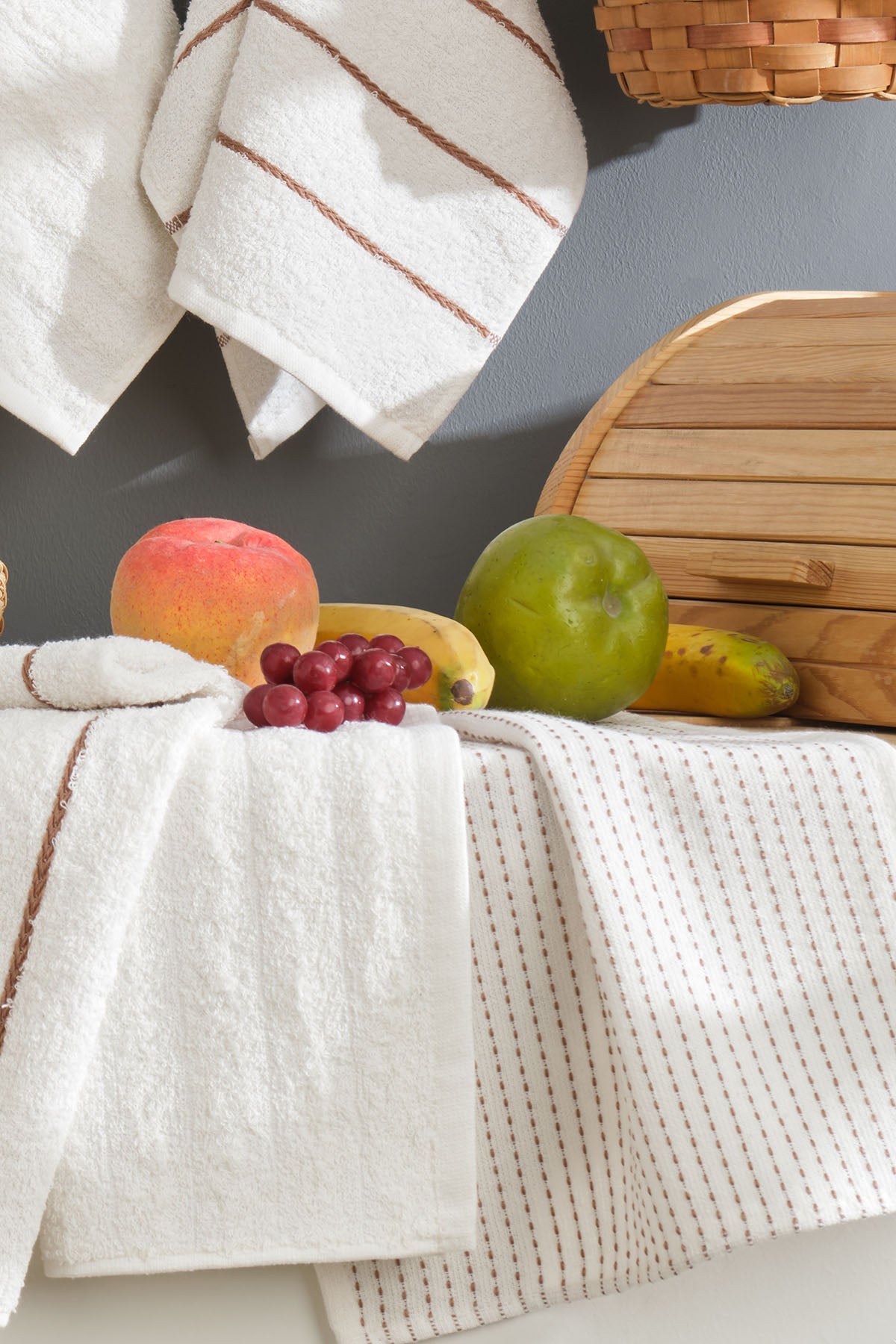 Sophia Mutfak Havlusu 6 Adet (45x30 cm) Krem