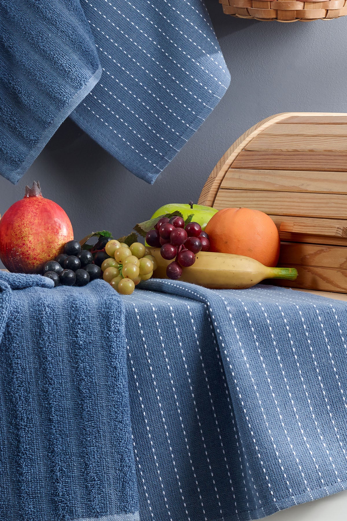 ELART Sophia Mutfak Havlusu 6 Adet (45x30 cm) Mavi