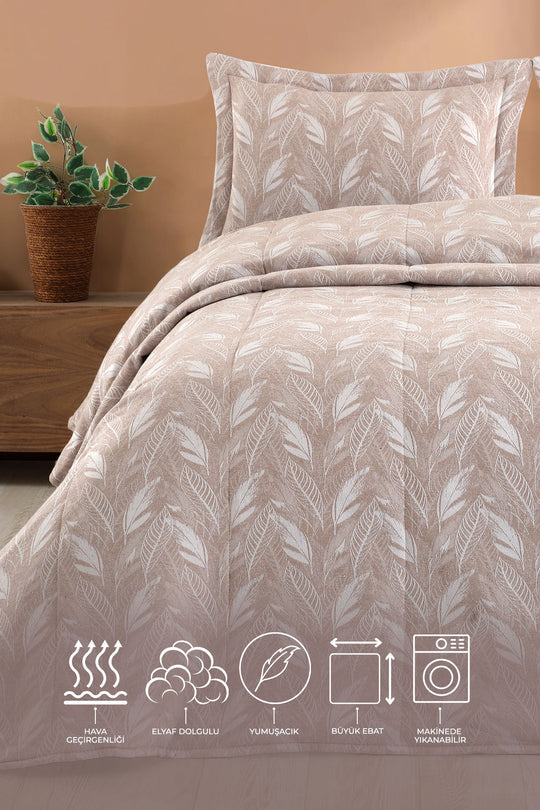 ELART Stil Yatak Örtüsü Elyaflı (270x260 cm) Bej