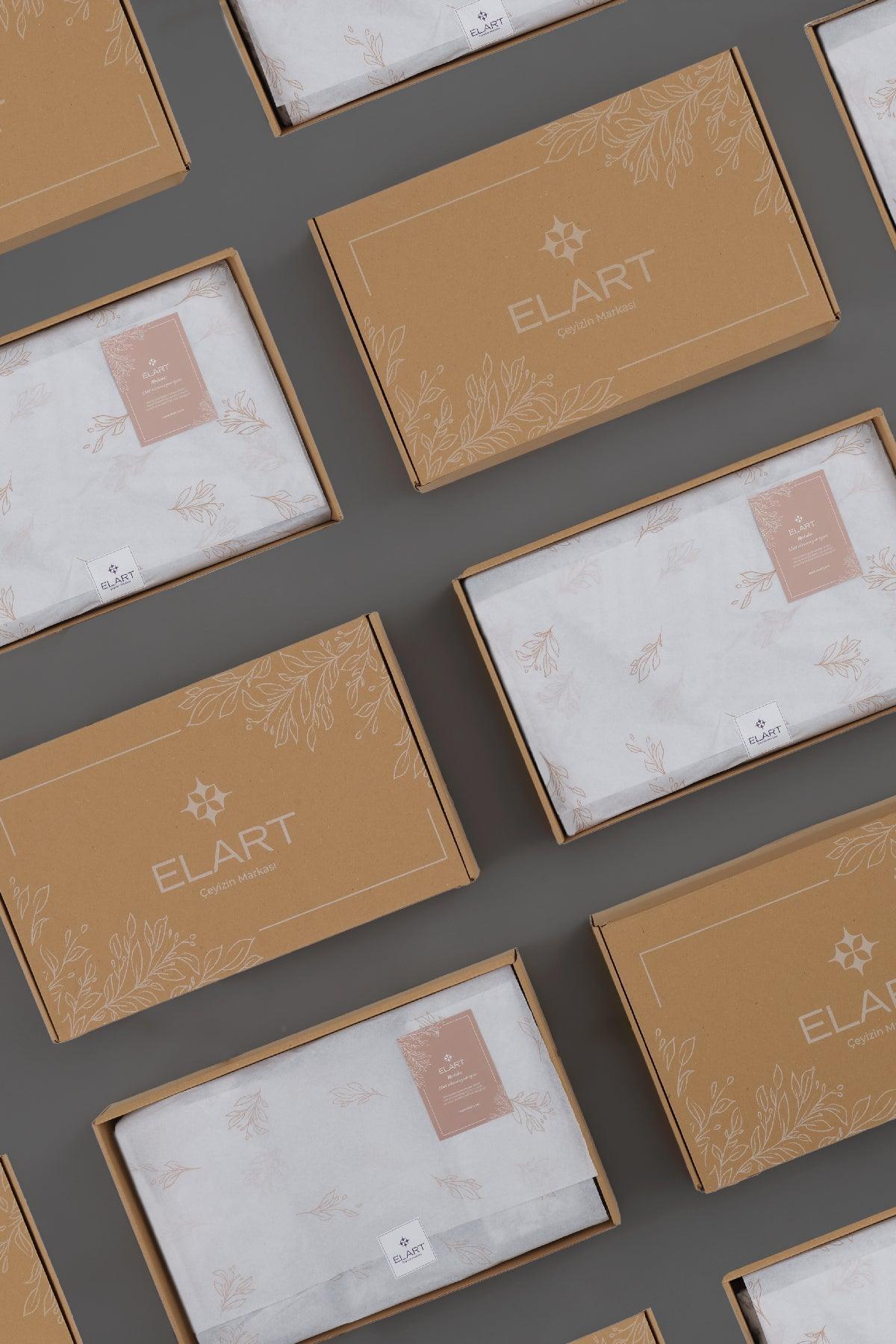 Mokka Keten Görünümlü Yatak Örtüsü Pike Seti 3 Parça Çift Kişilik Gri - Elart Home