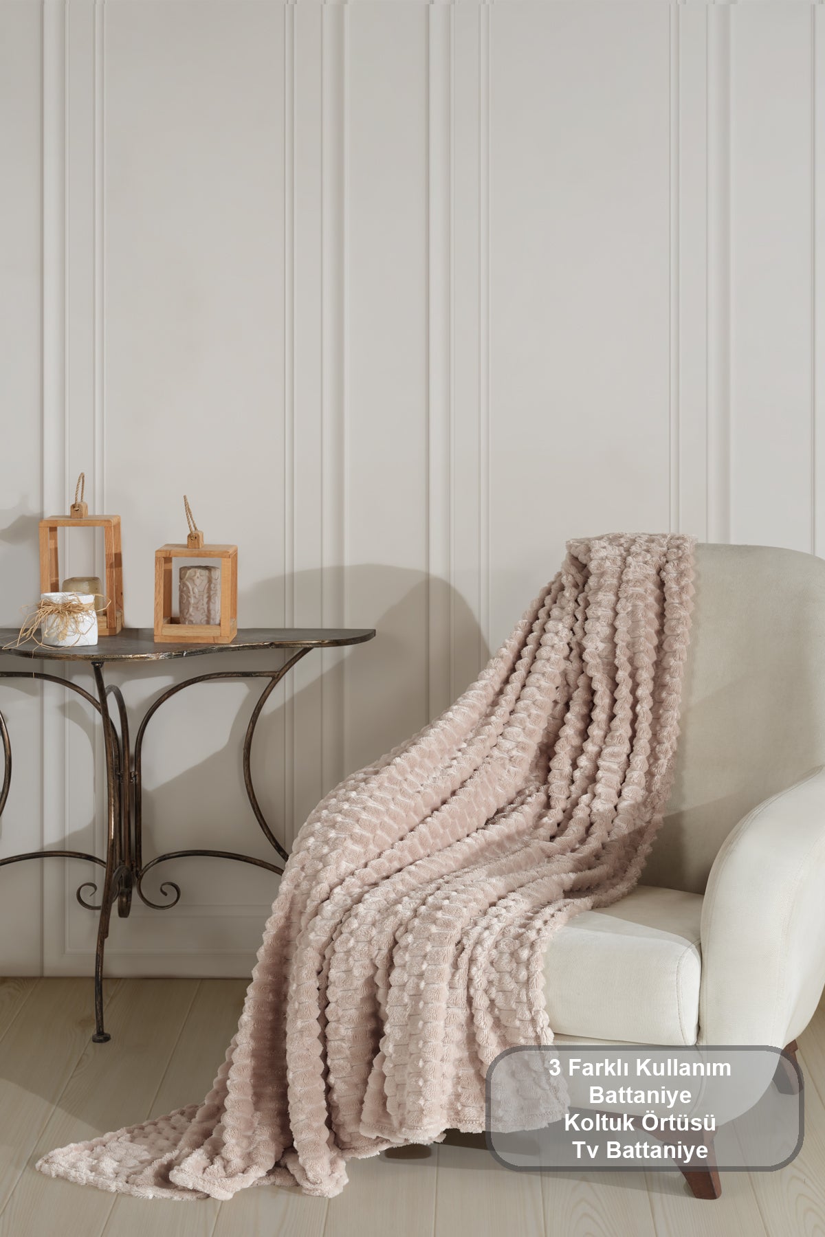 ELART Star Battaniye Çift Kişilik Wellsoft (180x220 cm) Cappuccino