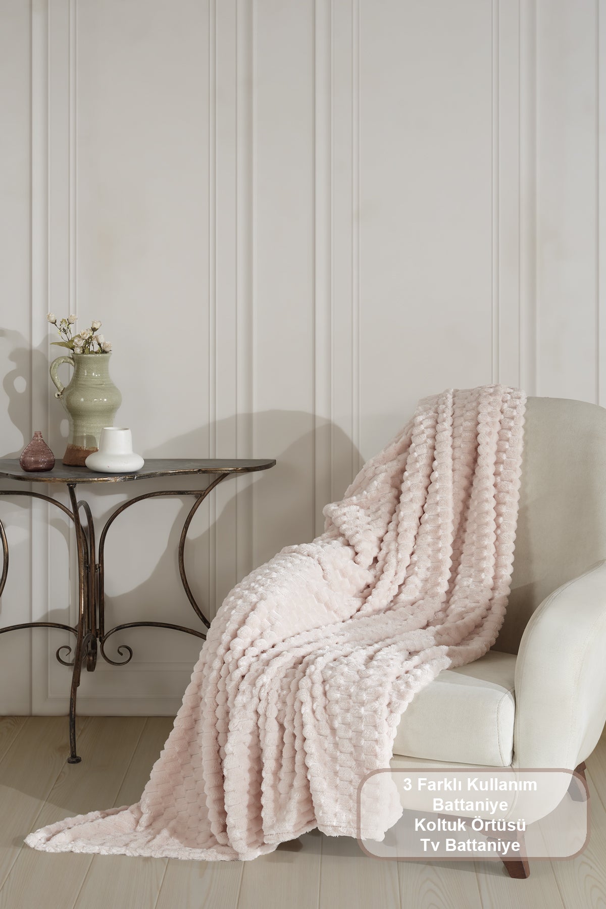 ELART Star Battaniye Çift Kişilik Wellsoft (180x220 cm) Krem