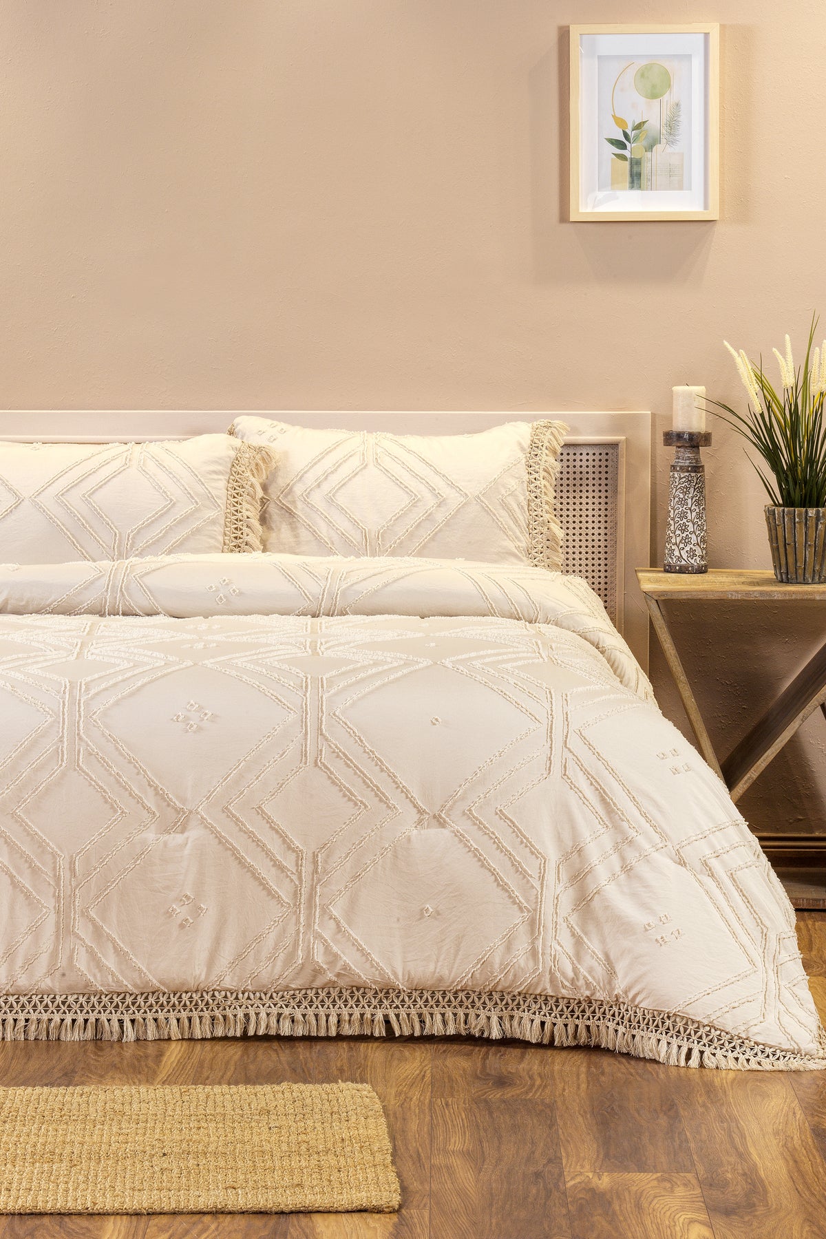 ELART Clara Yatak Örtüsü Seti (220x240 cm) Vizon