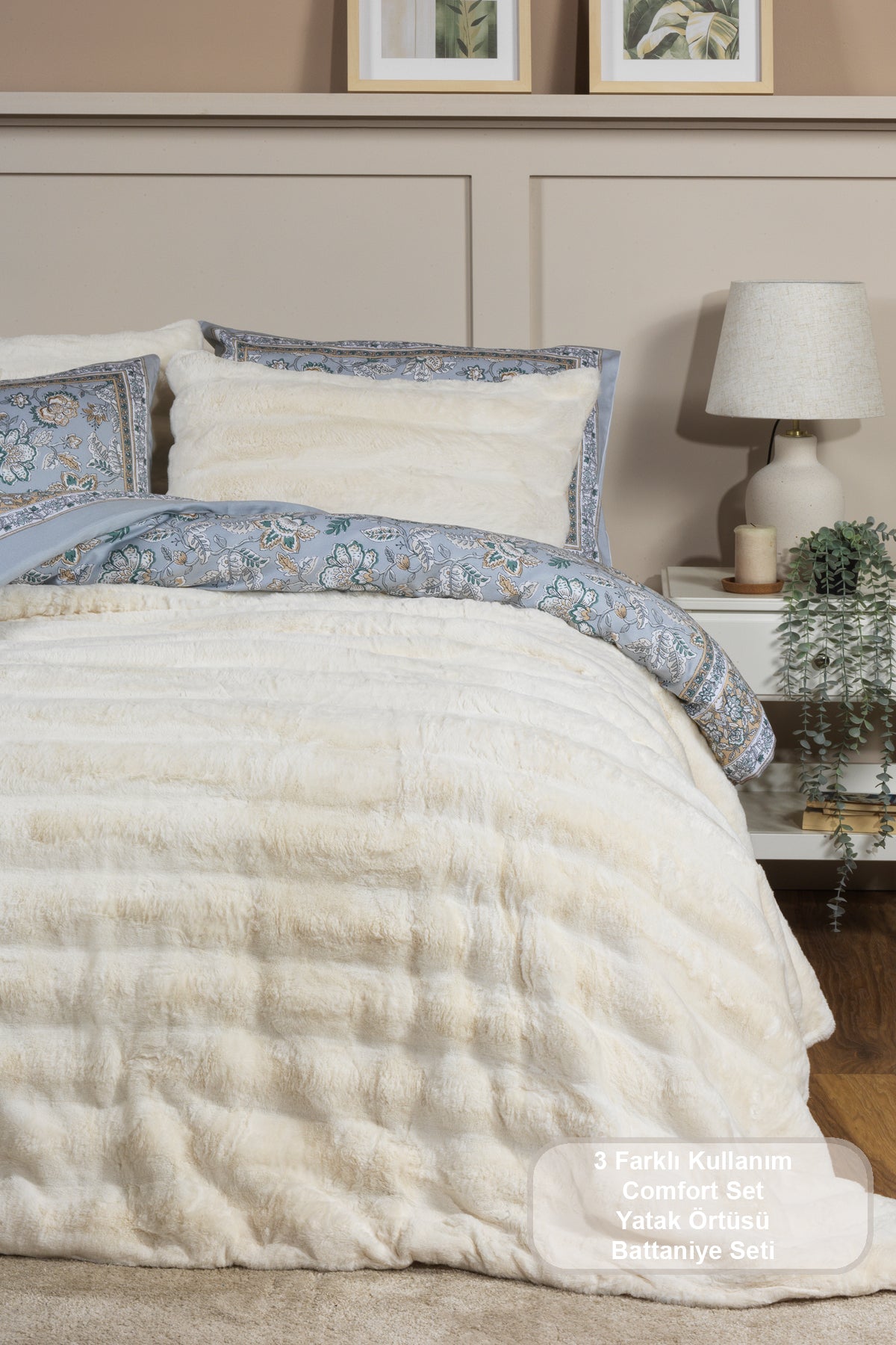 ELART Marsel Comfort Uyku Seti (220x240 cm) Krem