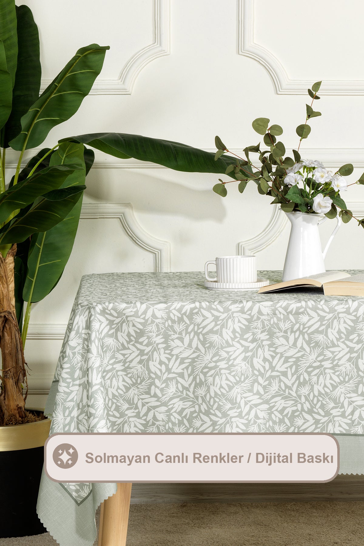 ELART Siena Masa Örtüsü Digital Baskılı (160x220 cm) Yeşil