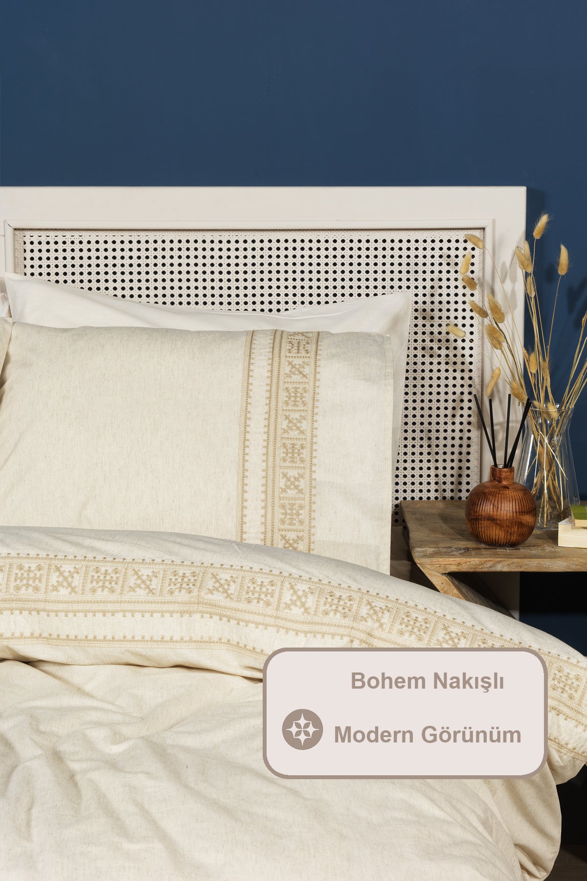 ELART Aura Çift Kişilik Nevresim Takımı (200x220 cm) Krem