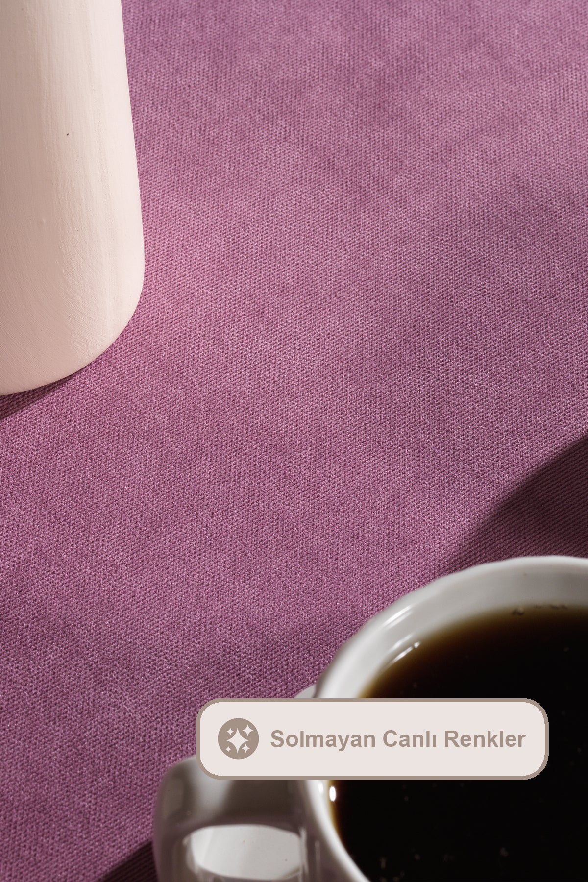 ELART Soft Kadife Masa Örtüsü Dikdörtgen (150x220 cm) Gülkurusu