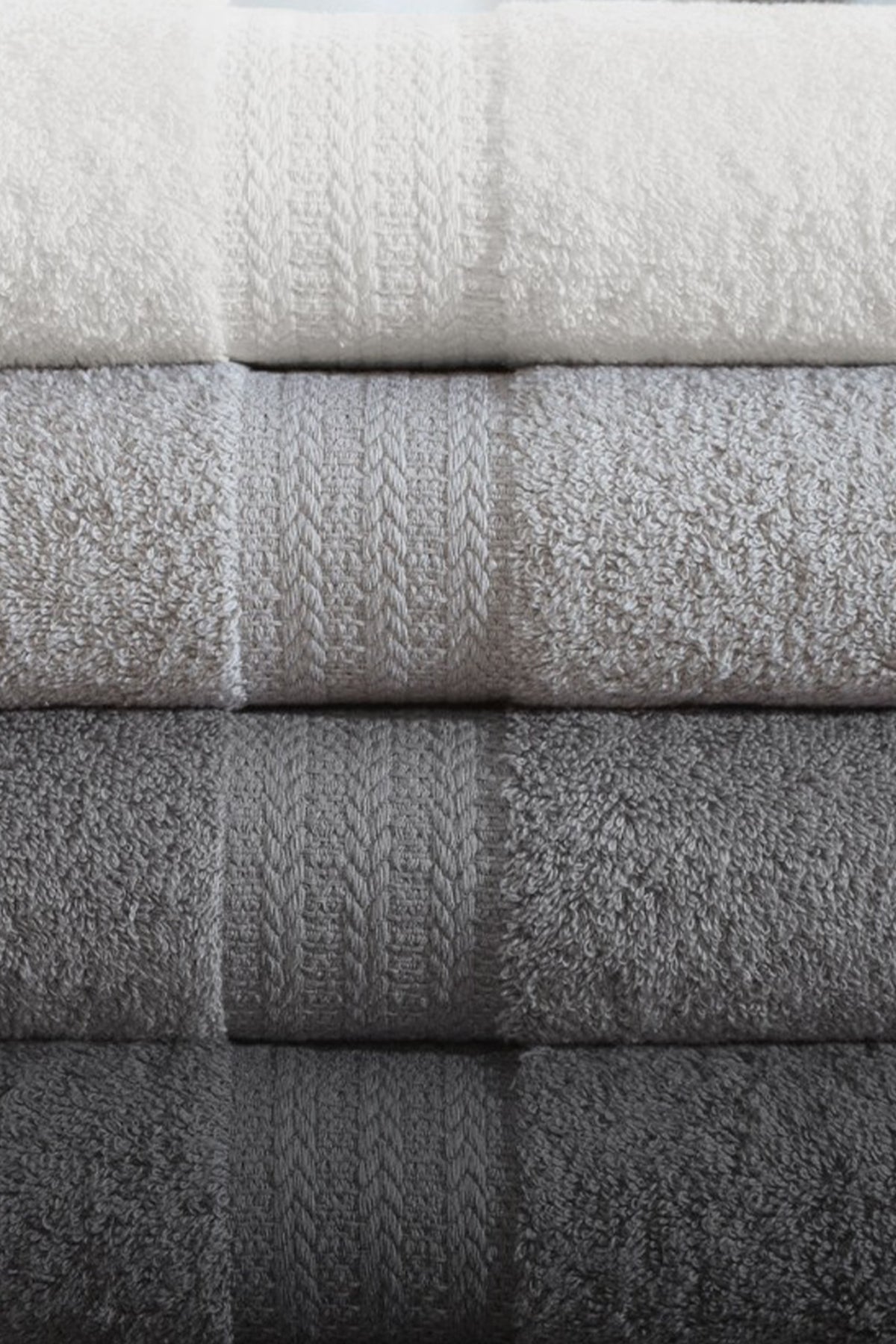 ELART Rainbow Havlu Seti Pamuklu 4 Adet (50x90 cm) Antrasit