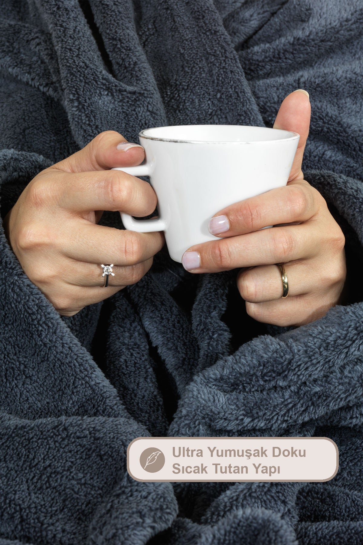 ELART Enjoy Wellsoft TV Battaniyesi (100x170 cm) Antrasit