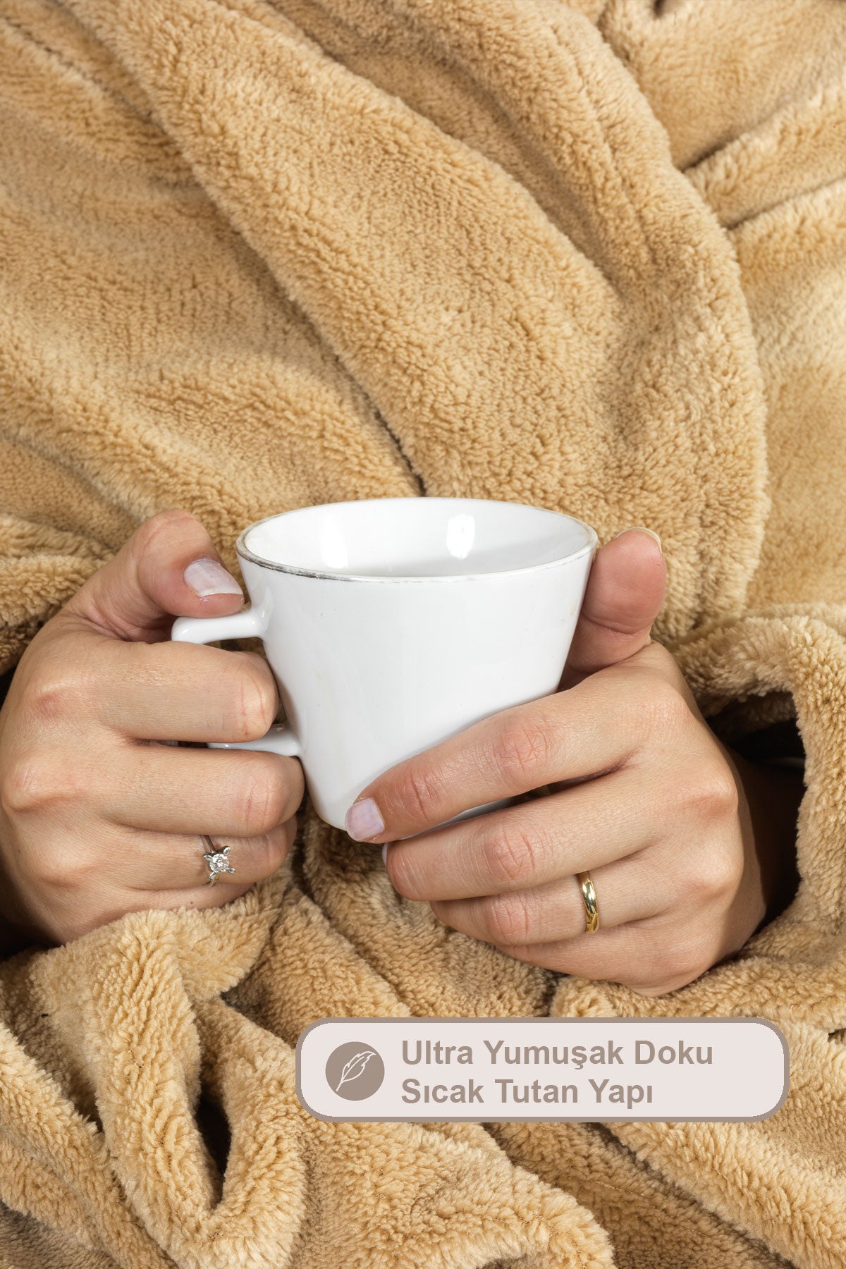 ELART Enjoy Wellsoft TV Battaniyesi (100x170 cm) Deve Tüyü