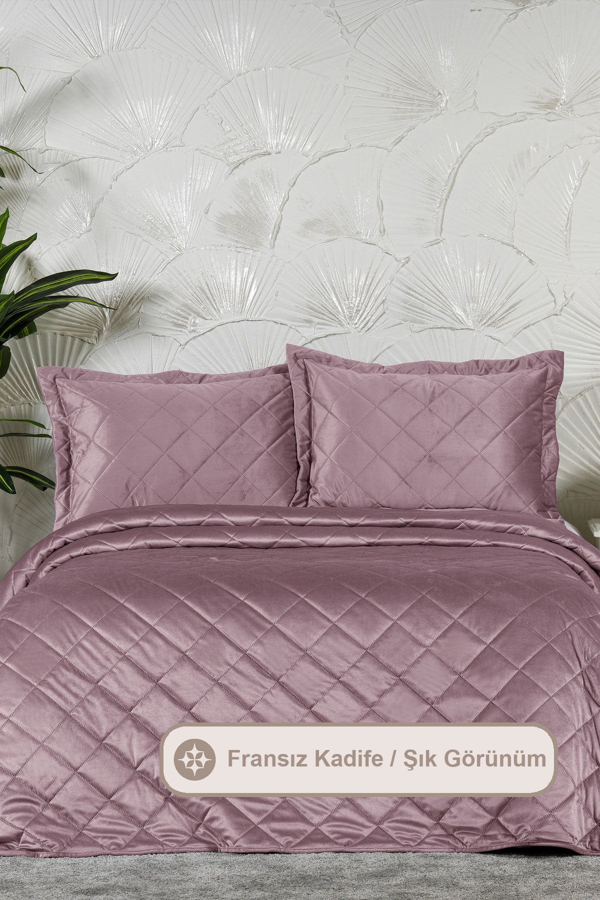 Alice Kombin Set Yatak Örtüsü Nevresim Takımı Battaniye Çeyiz Seti (240x260 cm) Gülkurusu