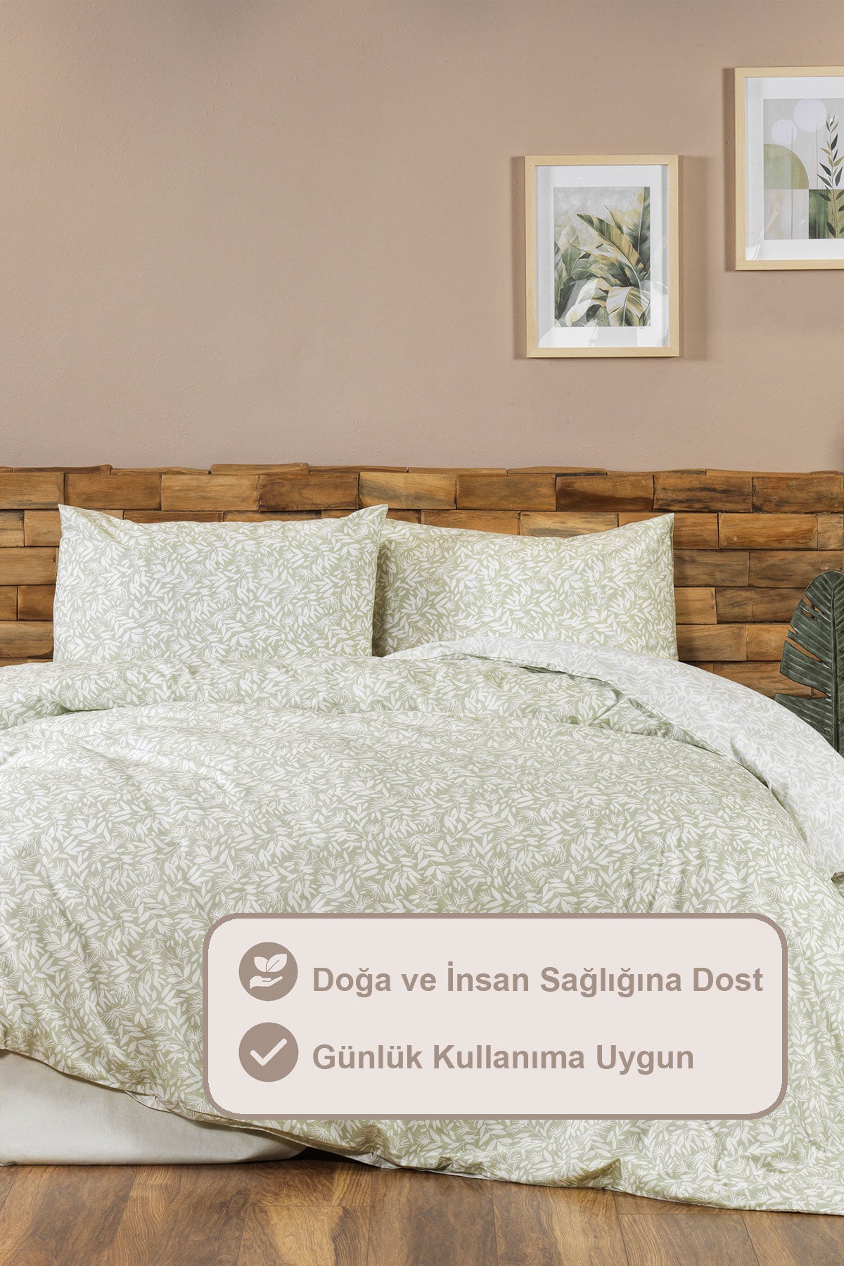 Siena Nevresimli Battaniye Seti Çift Kişilik Yeşil