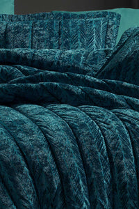 Comfort yeni nesil uykuseti - 3 parça Velvet Zümrüt Yeşili (230x220cm) - Elart Home