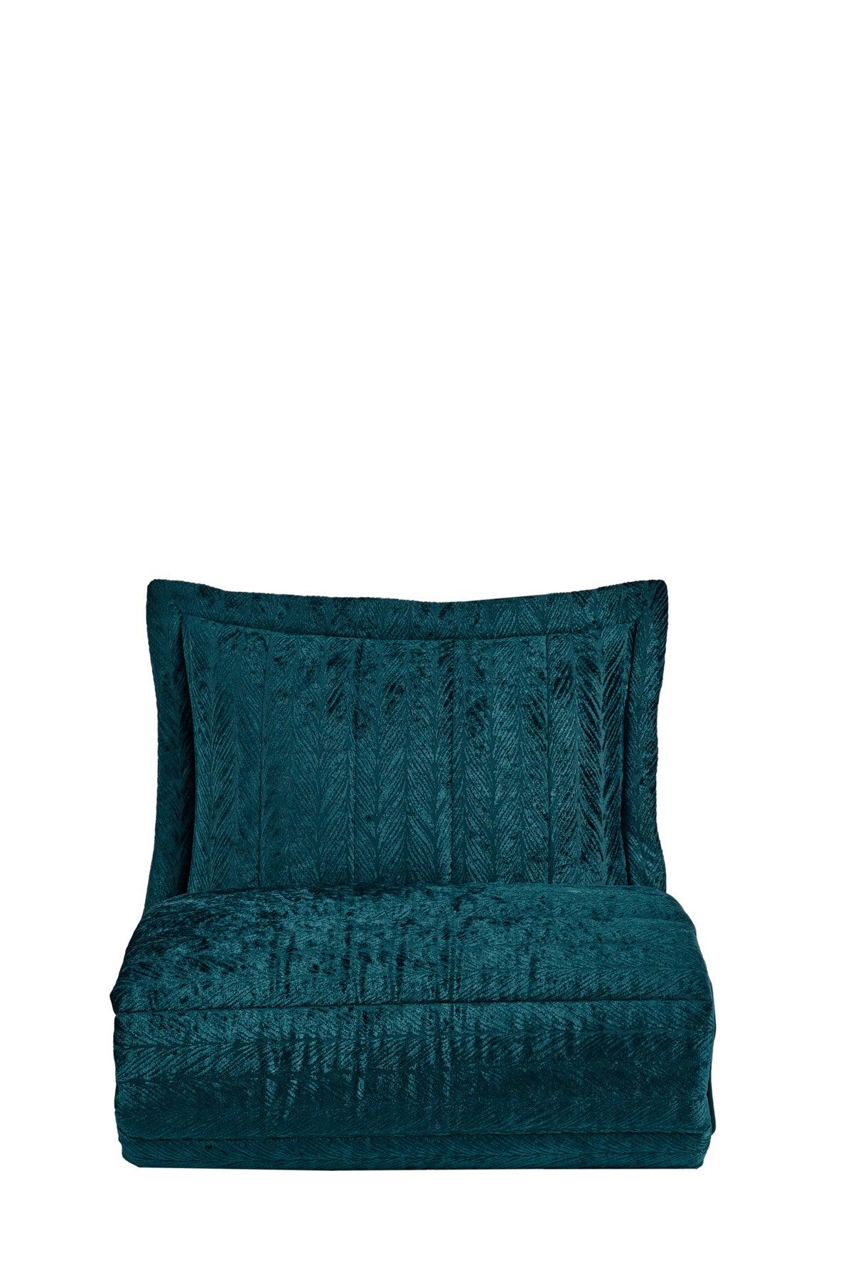 Comfort yeni nesil uykuseti - 6 parça Velvet Zümrüt Yeşili (230x220cm) - Elart Home