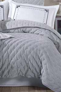 Comfort Yeni Nesil Uykuseti - 7 Parça Aden Gümüş (240x220cm) - Elart Home