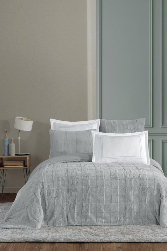 Comfort Çeyiz Seti Emma Çift Kişilik 6 Parça Gri - Elart Home