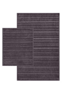 Klozet Takımı Stripe Antrasit (60x100, 50x60 cm) 2'li Takım - Elart Home