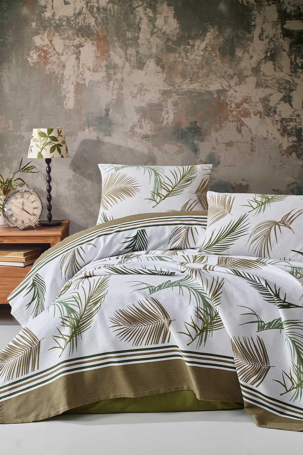 Pamuk Pike Tek Kişilik Helen Yeşil - Elart Home