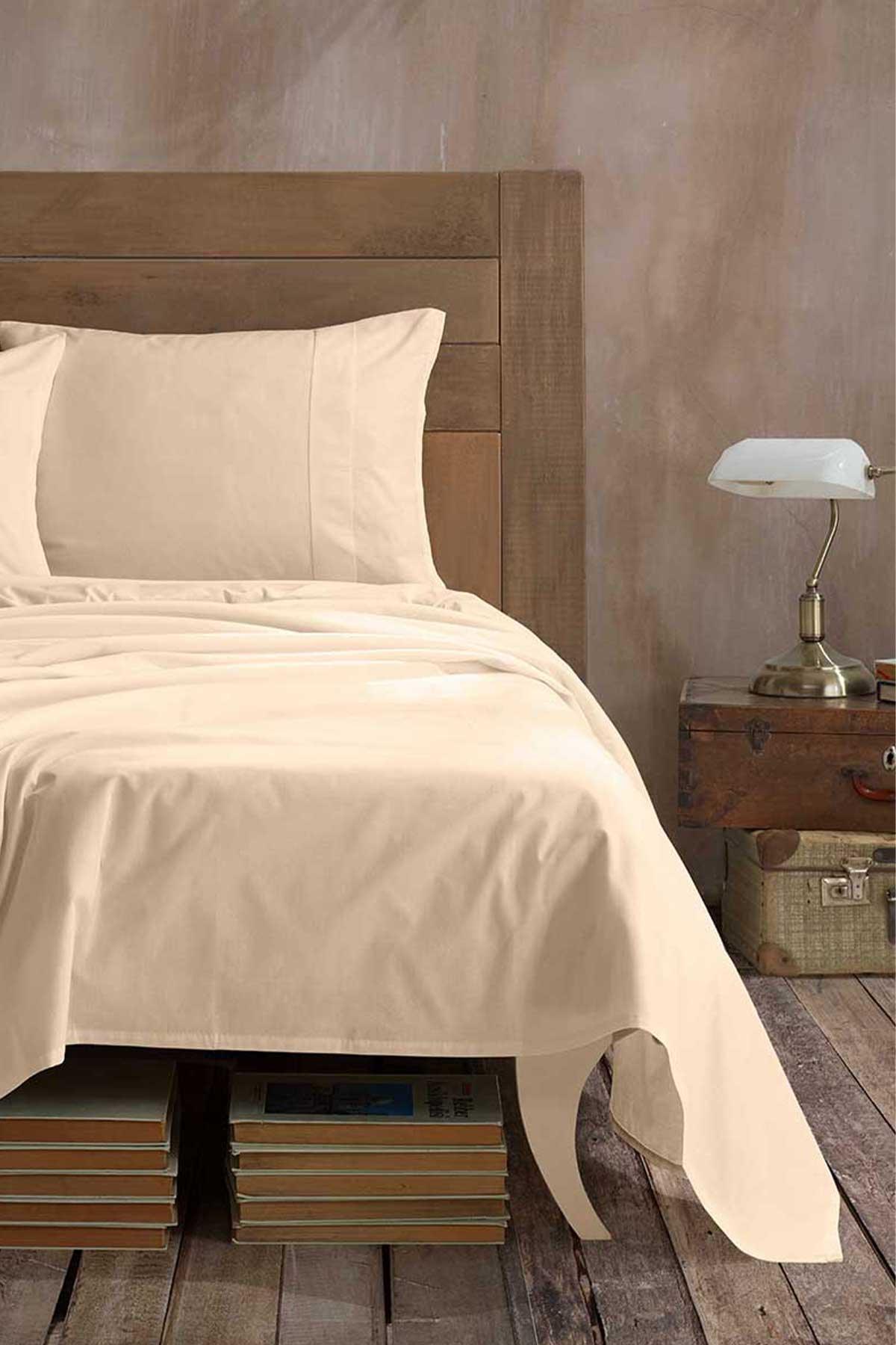 Ranforce %100 Pamuk Çarşaf Seti Tek Kişilik Cappuccino - Elart Home