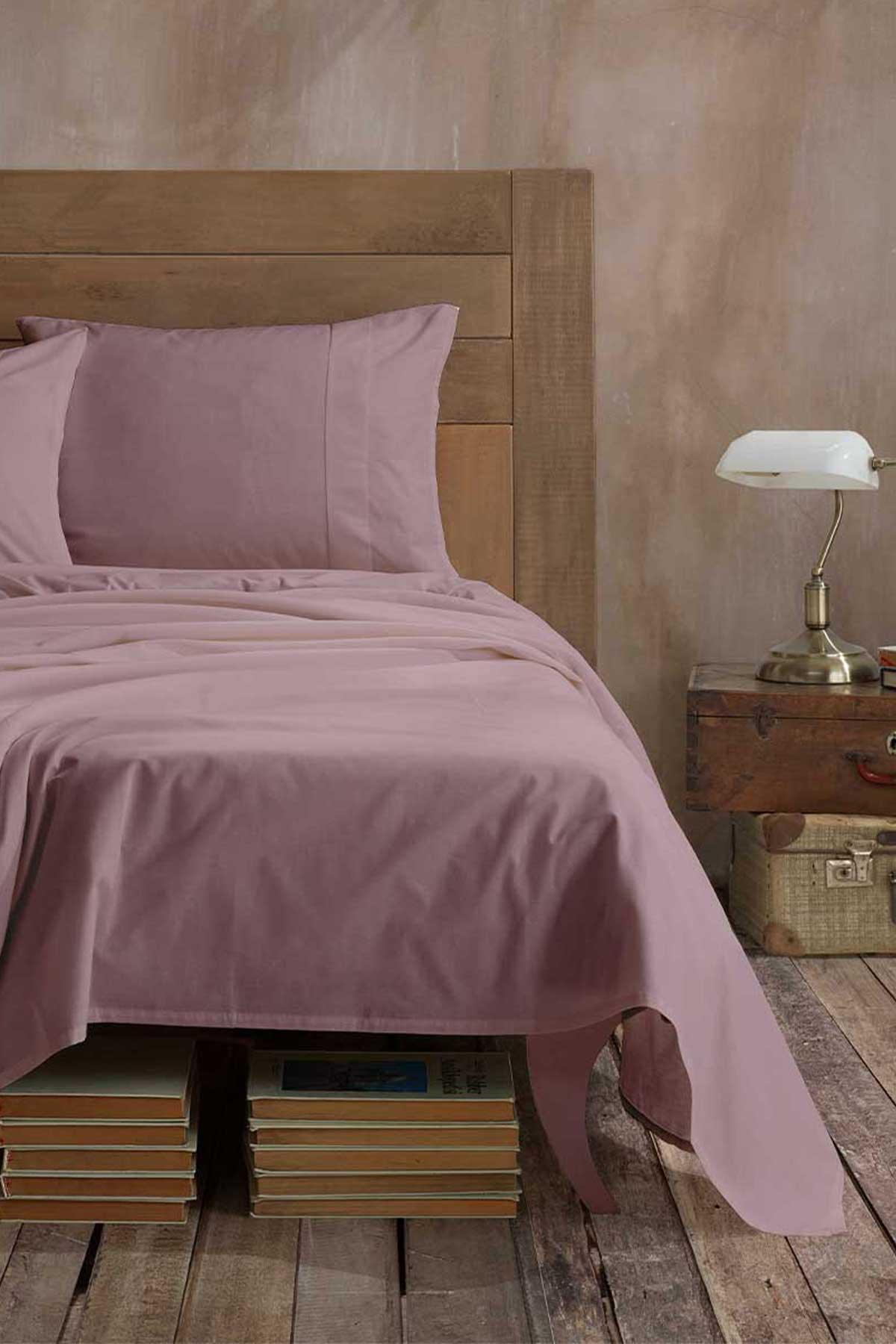 Ranforce %100 Pamuk Çarşaf Seti Tek Kişilik Gülkurusu - Elart Home