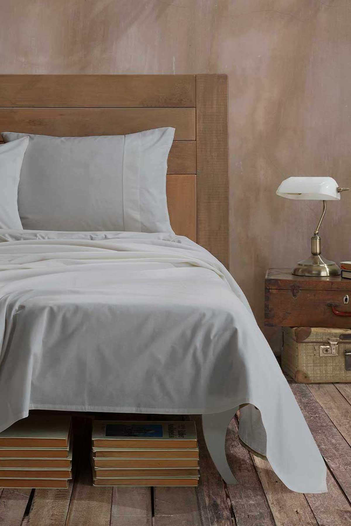 Ranforce %100 Pamuk Çarşaf Seti Tek Kişilik Gümüş - Elart Home