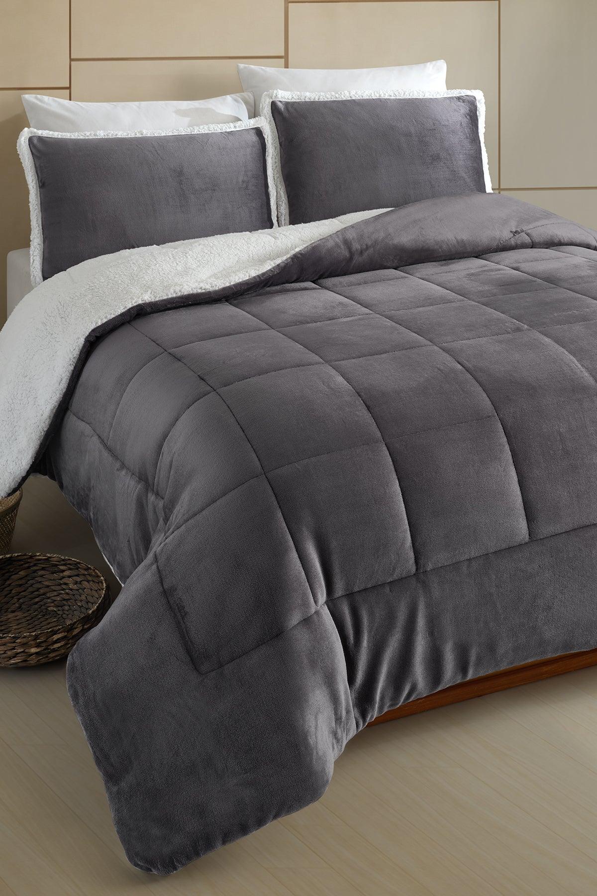 Solid Comfort Set Modern Uyku Seti Tek Kişilik Antrasit - Elart Home