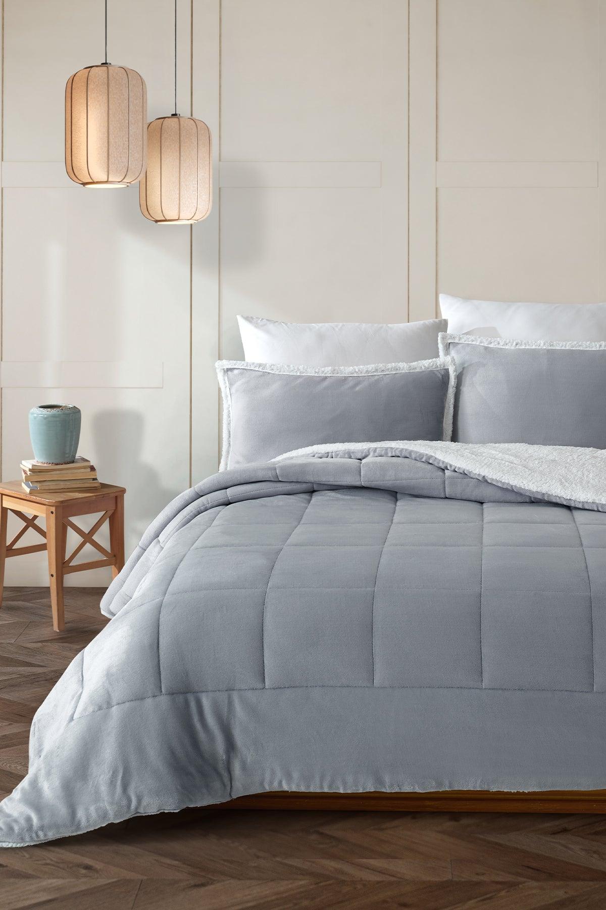 Solid Comfort Set Modern Uyku Seti Tek Kişilik Gri - Elart Home