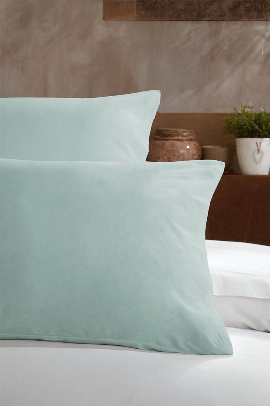 Ranforce Pamuk Yastık Kılıfı %100 Doğal Pamuk 2 Parça Nil Yeşili - Elart Home