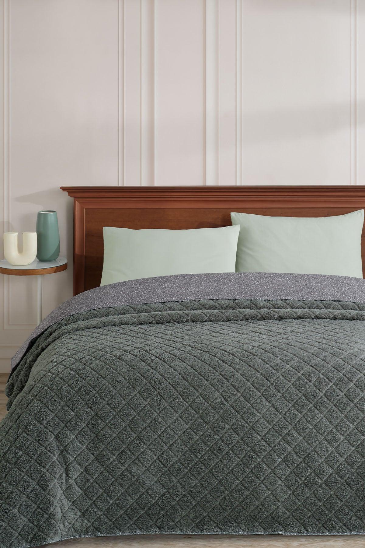 Yatak Örtüsü Elena Tek Kişilik Antrasit - Elart Home