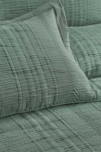 Yatak Örtüsü Takımı Tek Kişilik Matilda Haki Yeşil (180x240cm) - Elart Home
