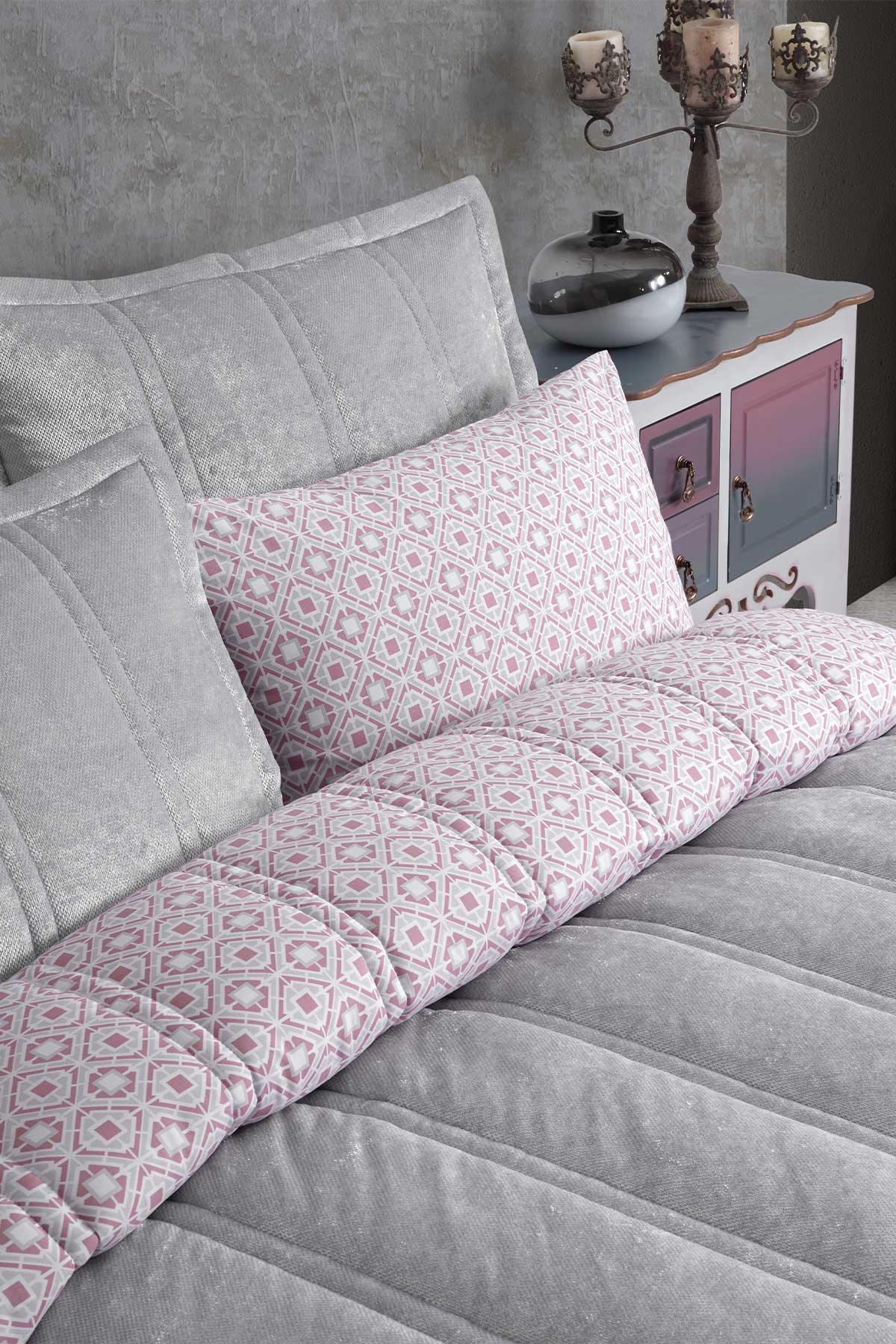Fancy Comfort Set Modern Uyku Seti Çift Kişilik Gümüş - Elart Home