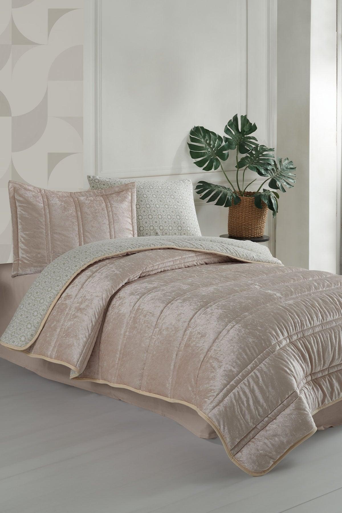 Fancy Comfort Set Modern Uyku Seti Tek Kişilik Ekru - Elart Home