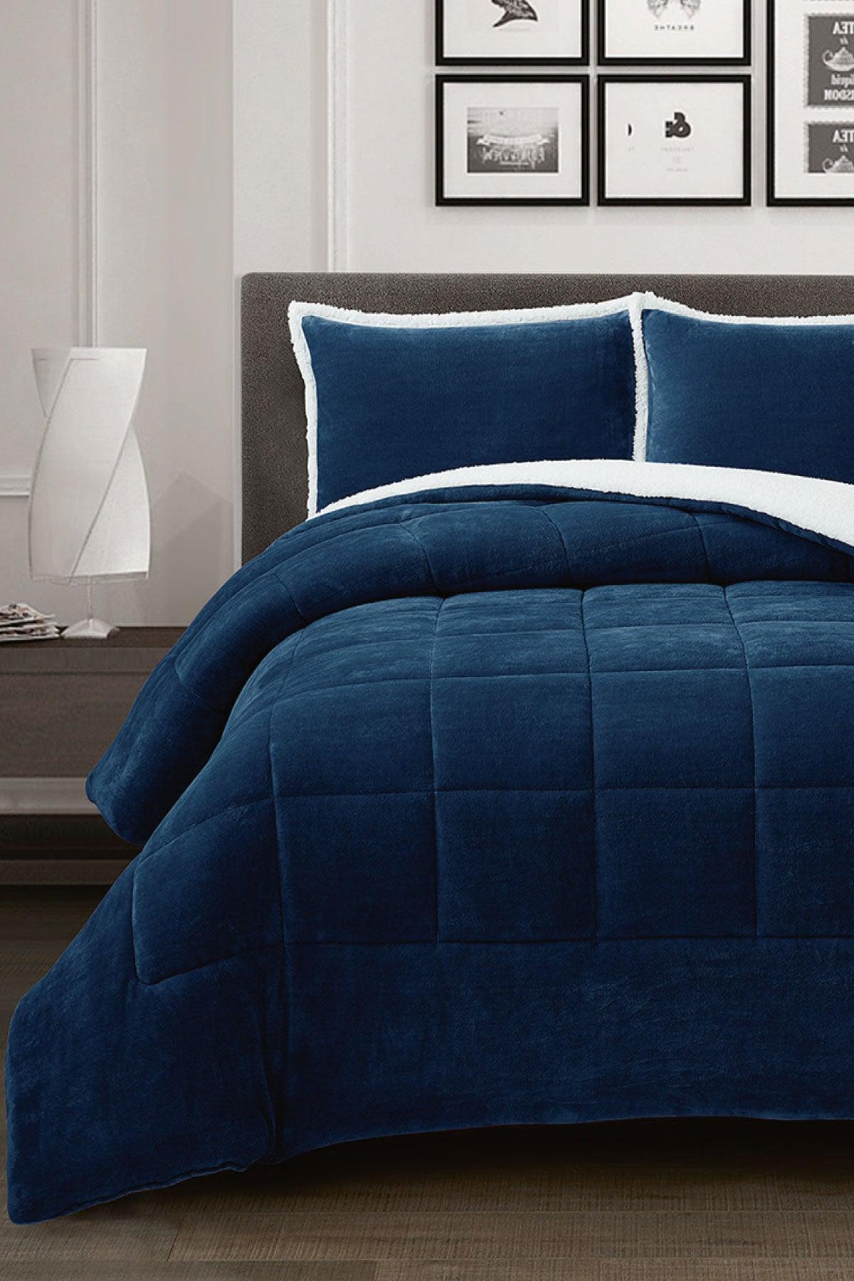 Harper Comfort Set Modern Uyku Seti Çift Kişilik Lacivert - Elart Home