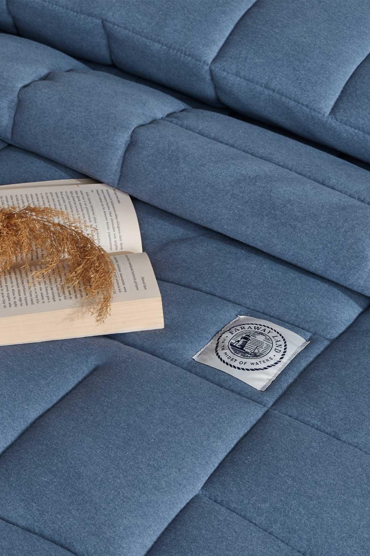 Joyful Comfort Set Modern Uyku Seti Çift Kişilik Mavi - Elart Home