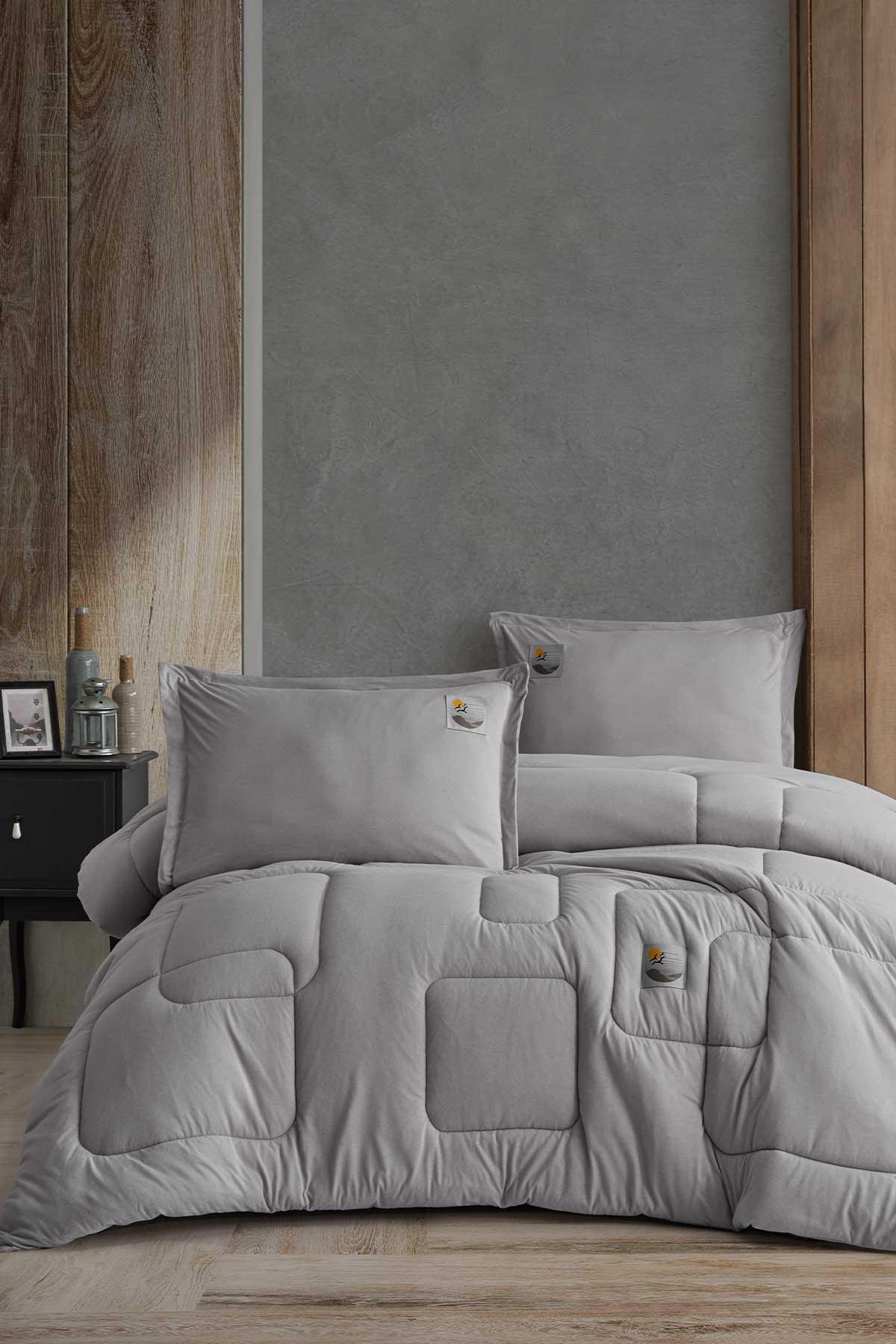 Kapsül Comfort Set Modern Uyku Seti Tek Kişilik Gri - Elart Home